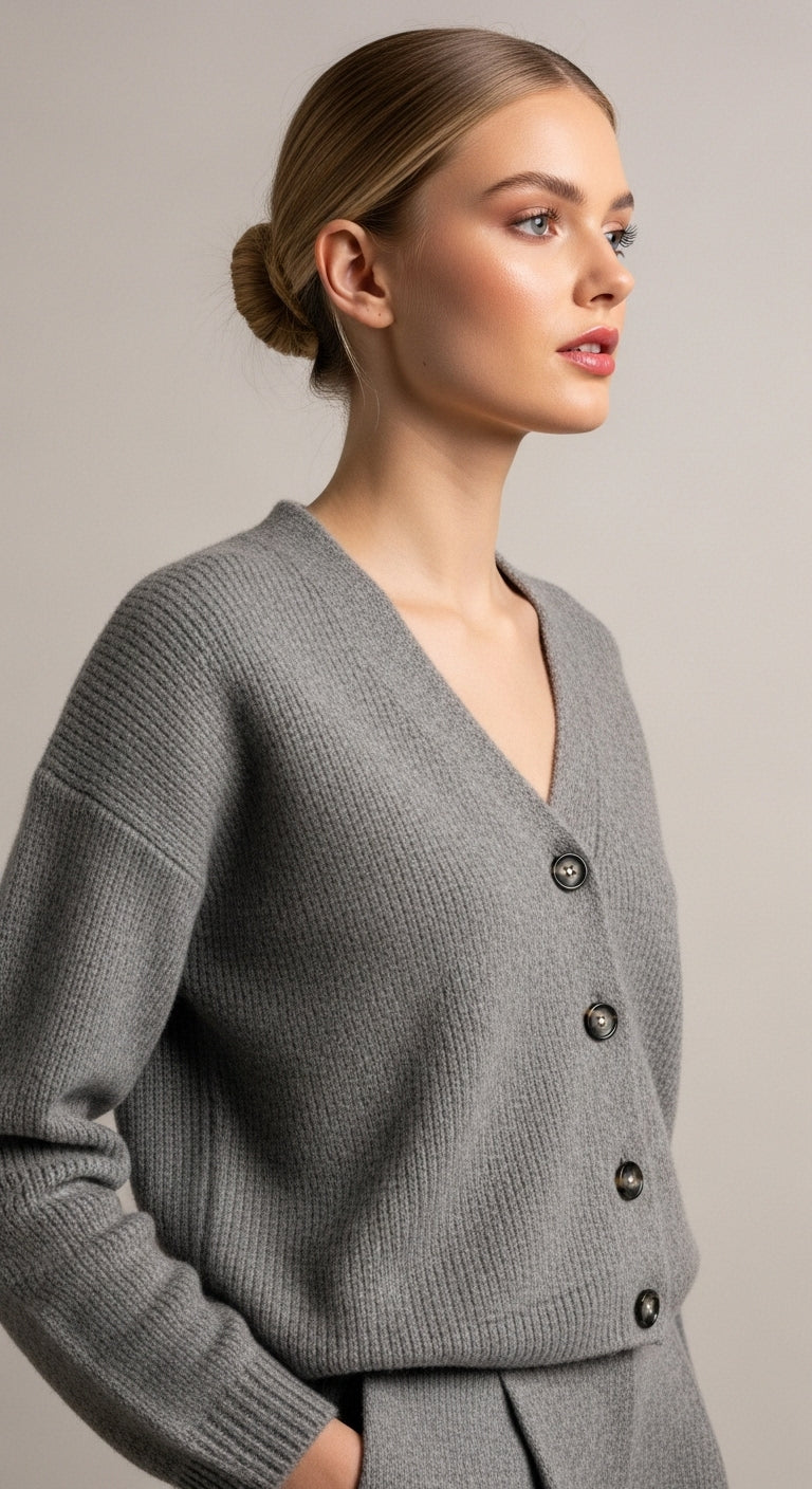 Cotton V-neck cardigan
